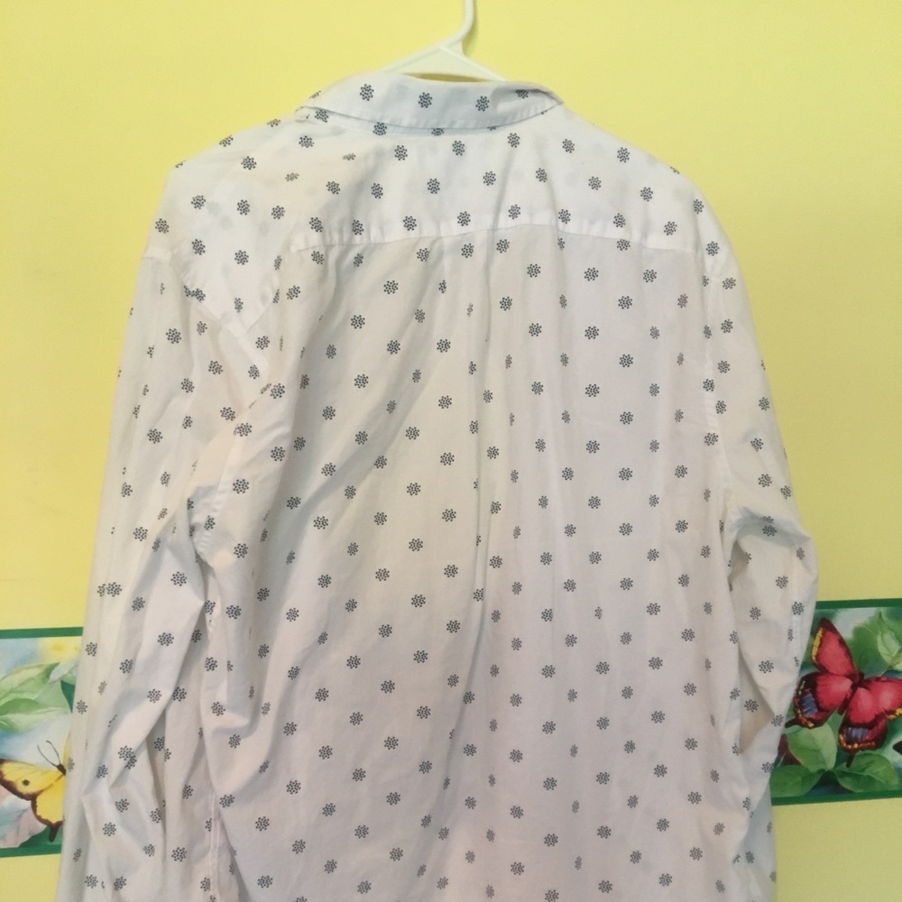 White Patterned Button Down - image 4